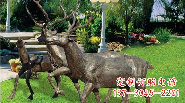 沧州铜雕鹿公园动物雕塑