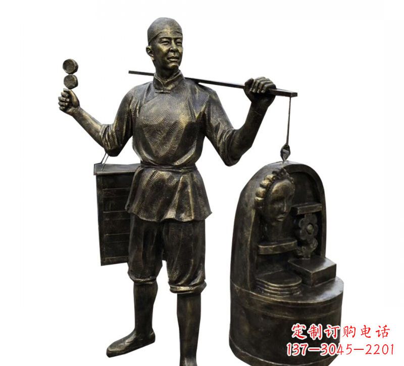 沧州铜雕卖货郎
