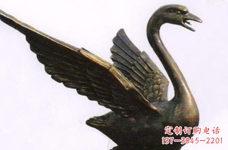 沧州铜雕喷水天鹅公园动物雕塑
