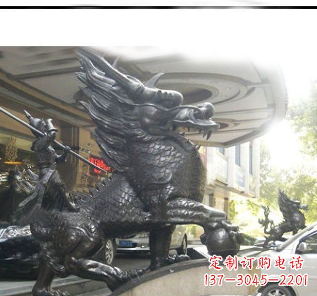 沧州铜雕麒麟公司门口神兽雕塑