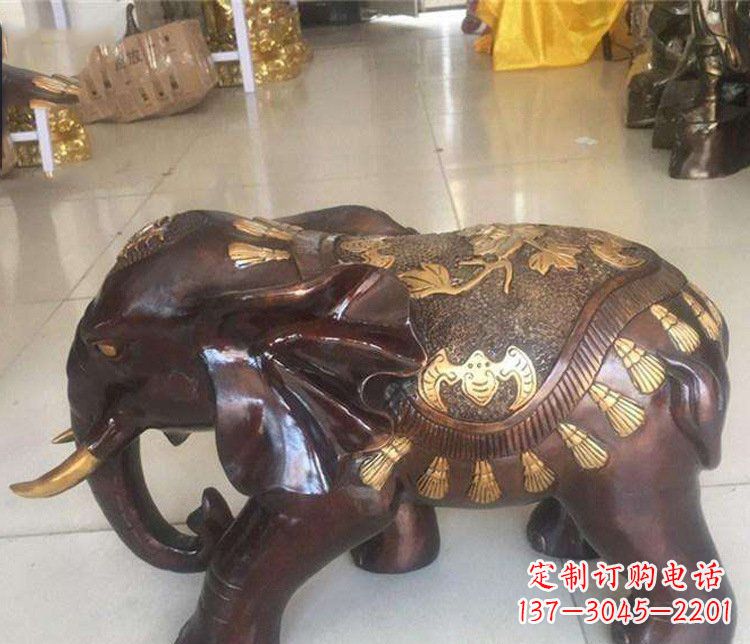 沧州铜雕室内装饰小象雕塑摆件