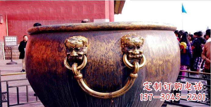 沧州铜雕水缸寺庙景观雕塑