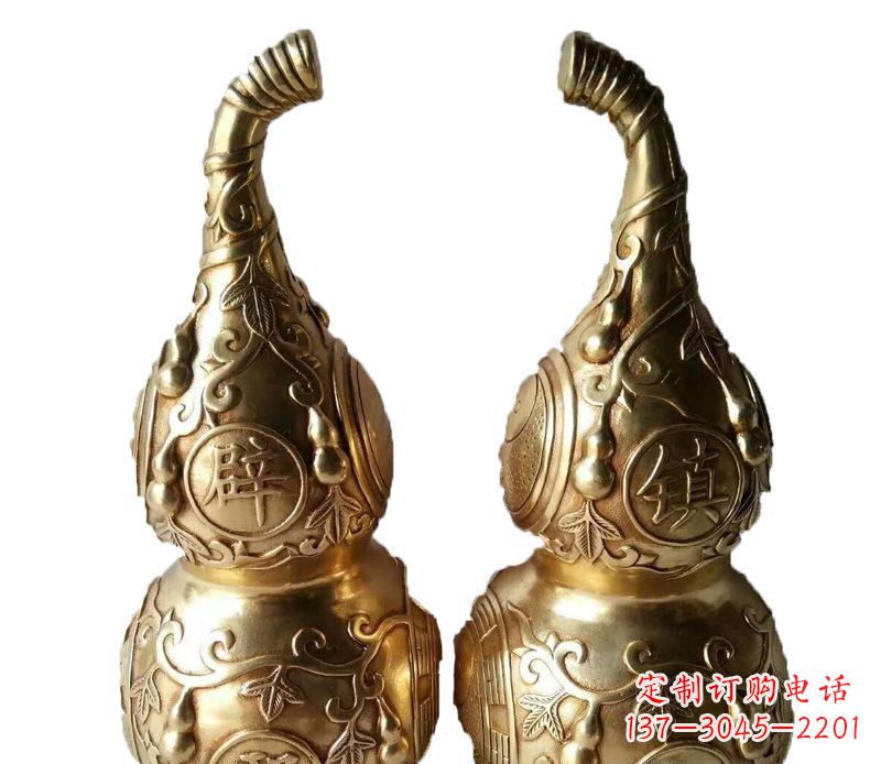 沧州铜雕寺庙平安葫芦雕塑