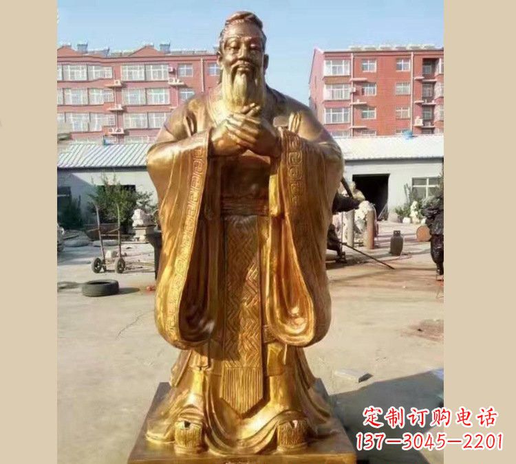 沧州铜雕校园孔子