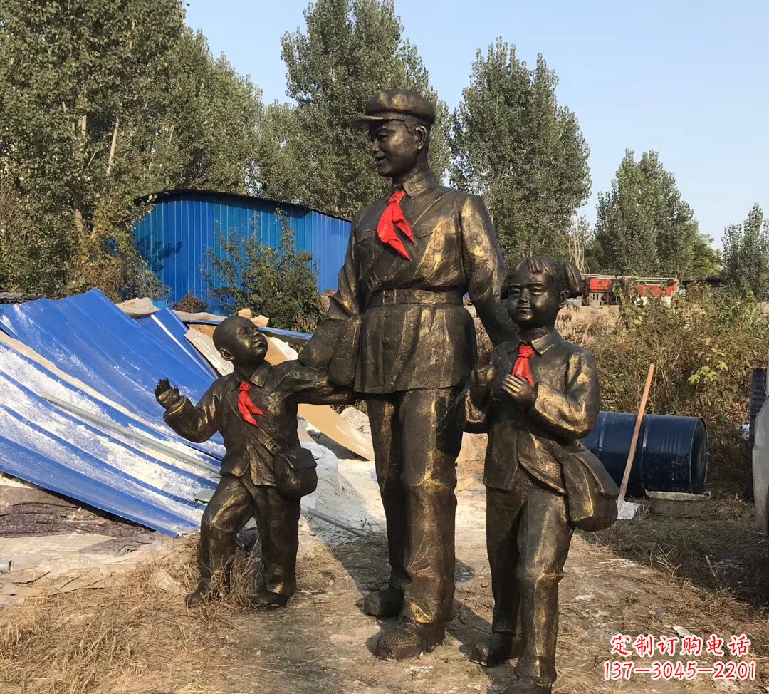 沧州铜雕校园雷锋雕塑