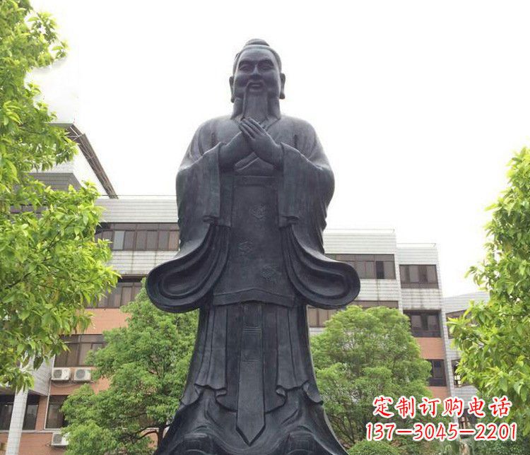 沧州铜雕学校孔子圣人雕塑摆件