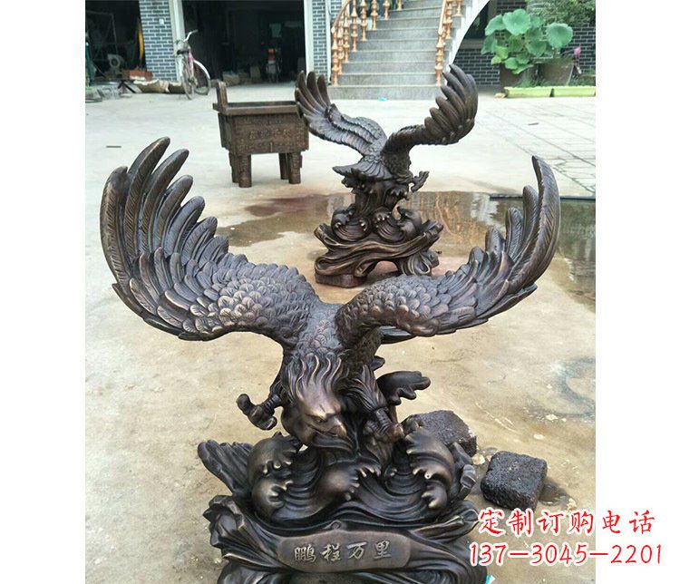 沧州铜雕园林飞鹰动物雕塑