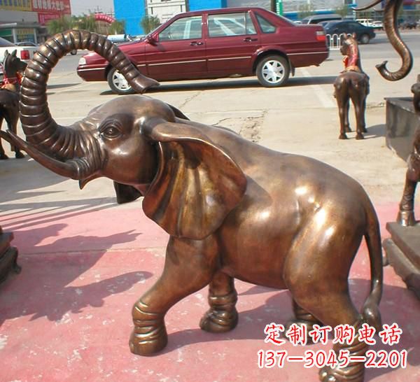 沧州铜雕长鼻大象