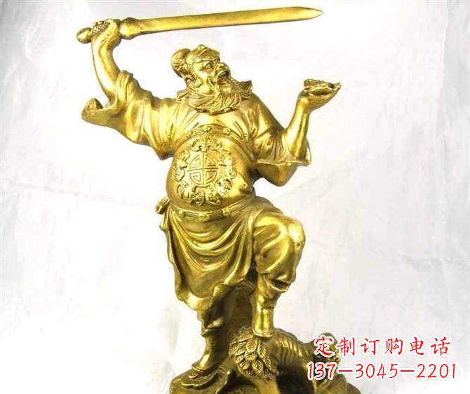 沧州铜雕赵公明古代人物雕塑