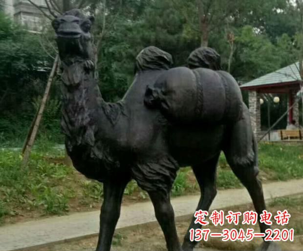 沧州驮行李的骆驼铜雕