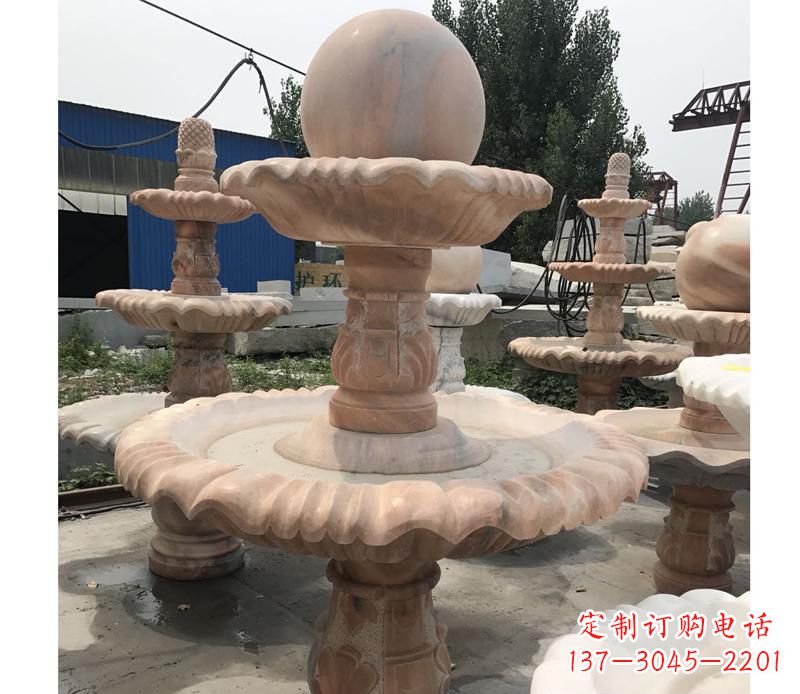 沧州晚霞红景观风水球雕塑