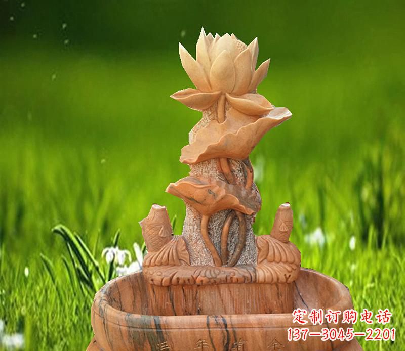 沧州晚霞红景观荷花水池
