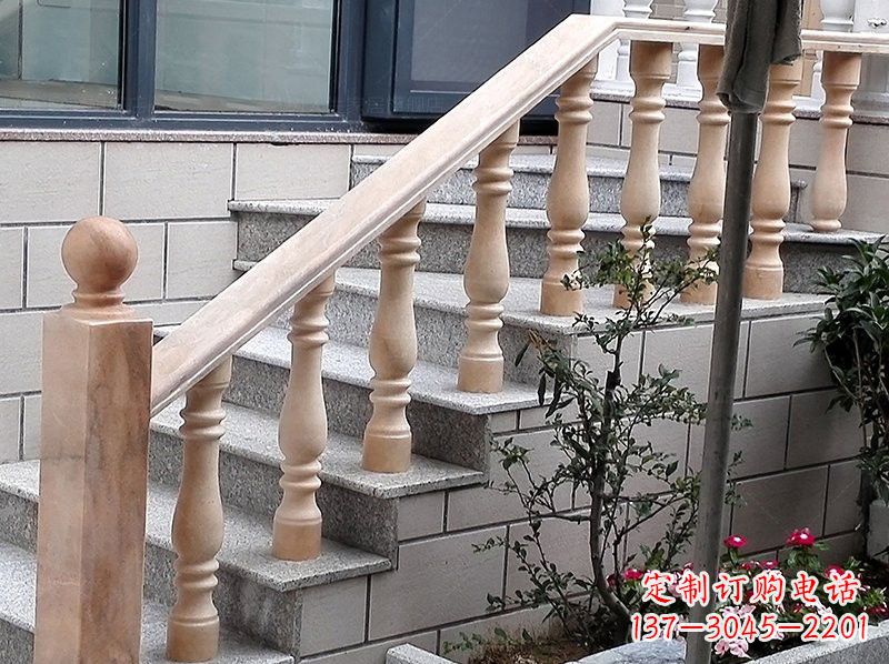 沧州晚霞红小区栏杆石雕