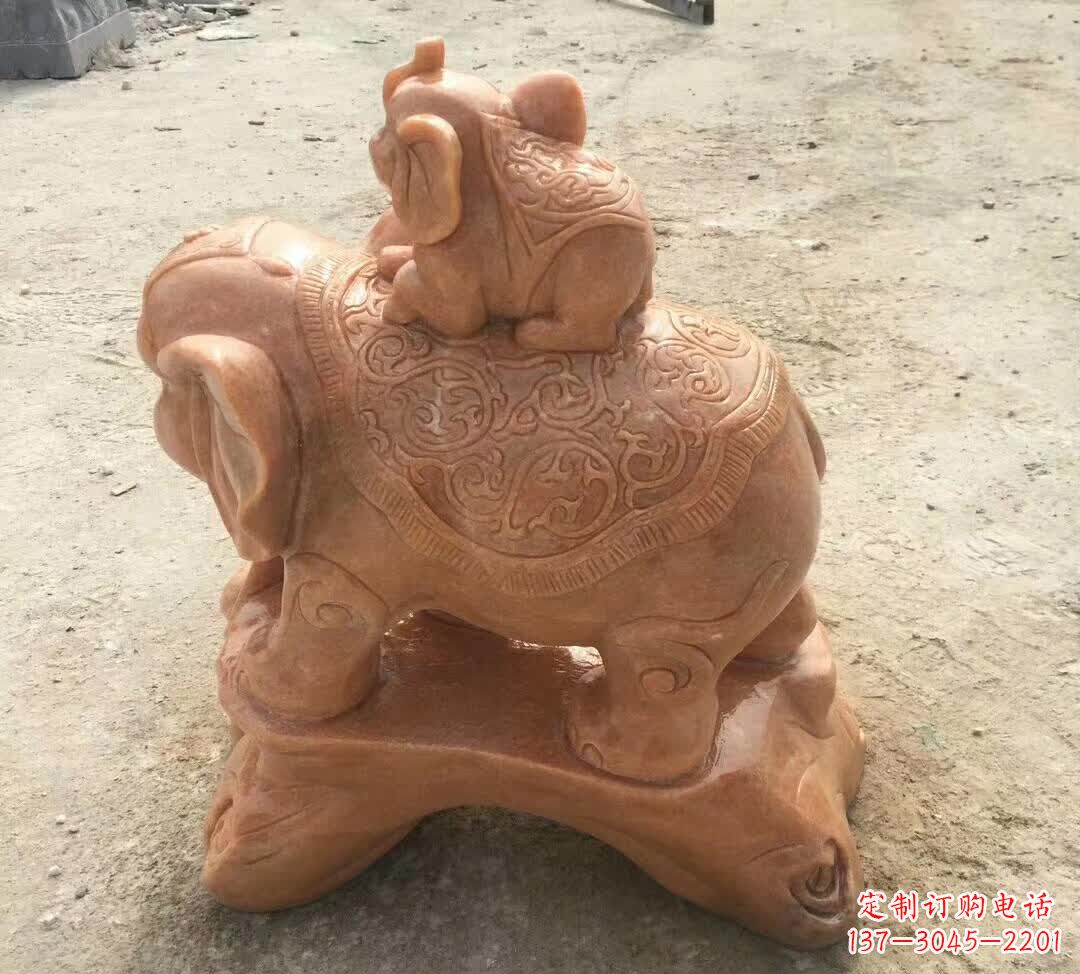 沧州晚霞红小象招财动物