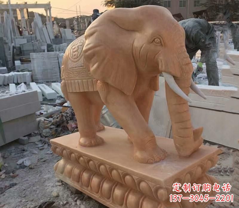 沧州晚霞红元宝招财大象