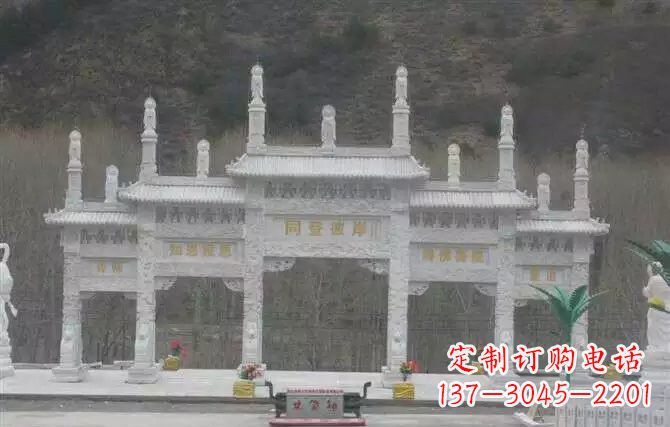 沧州五门牌坊石雕 (2)
