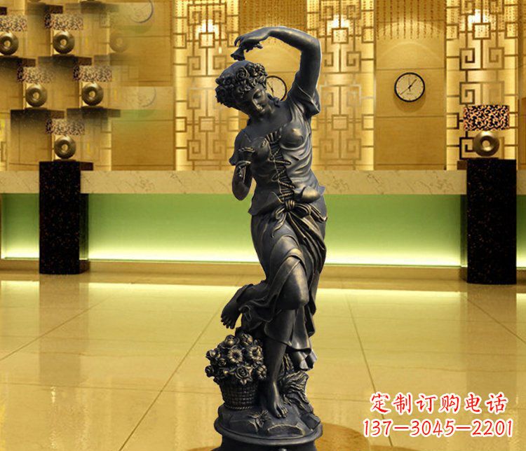 沧州西方女人别墅景观铜雕