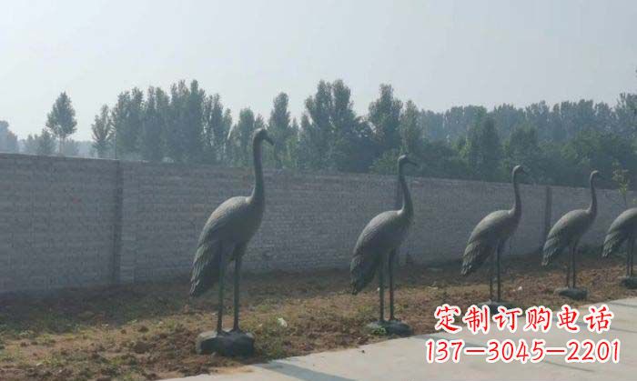 沧州仙鹤抽象铜雕 (2)