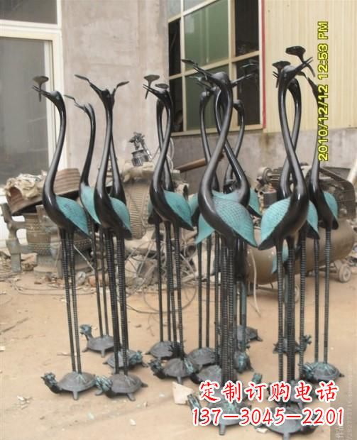 沧州仙鹤动物铜雕