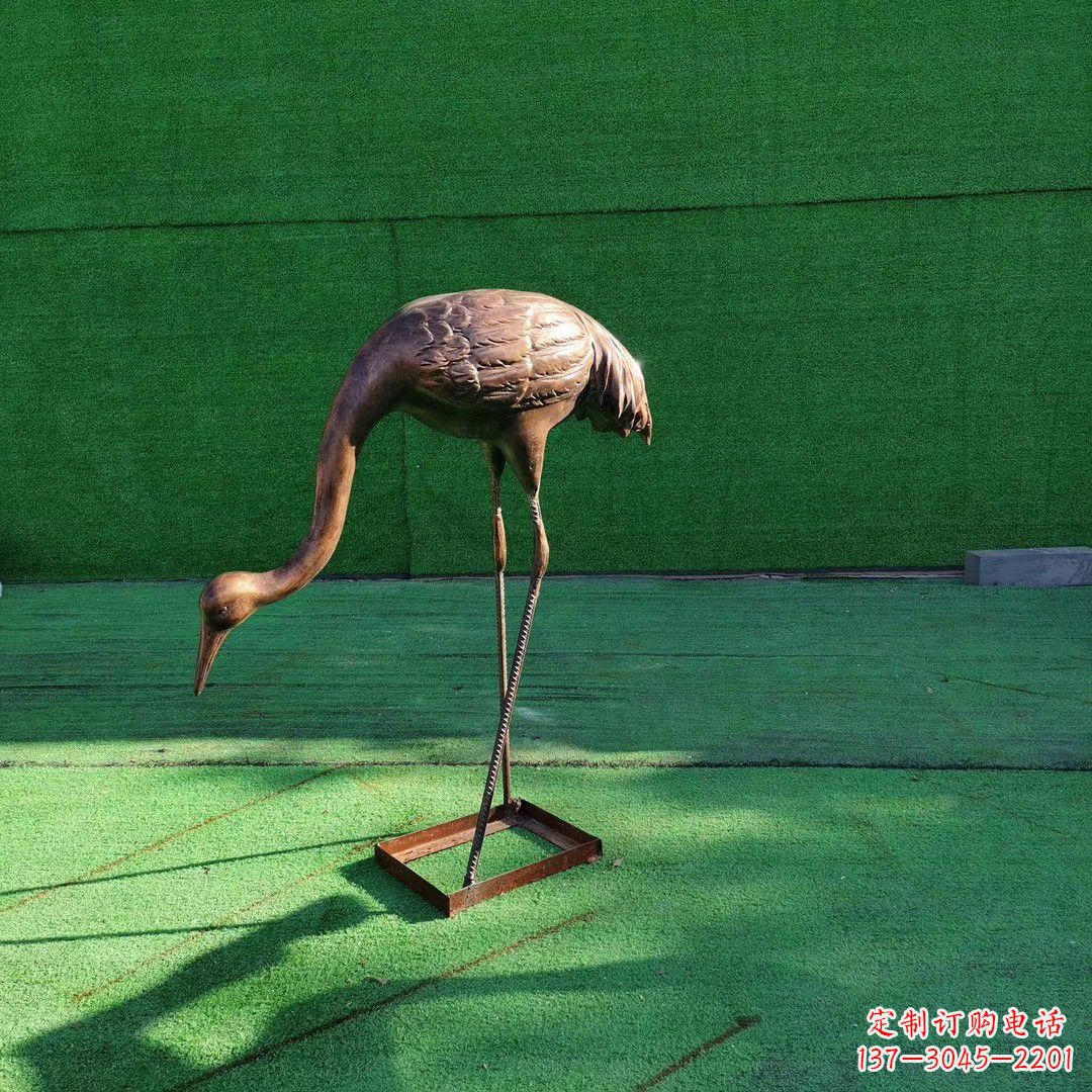 沧州仙鹤拉鼓铜雕塑