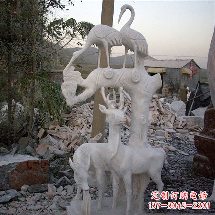 沧州仙鹤石雕景观摆件