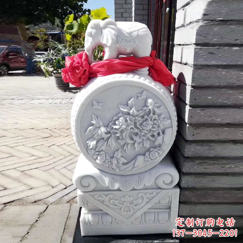 沧州仙鹤石雕门墩