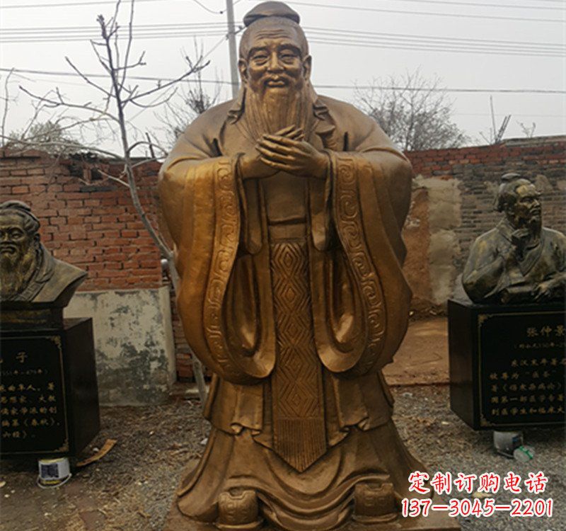 沧州先师孔子铜雕
