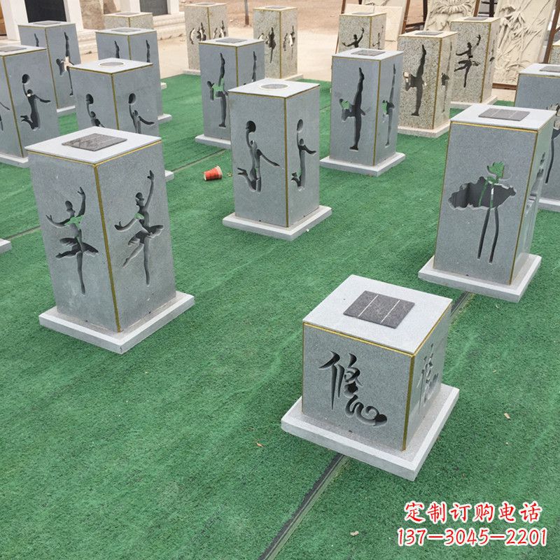 沧州现代镂花石灯