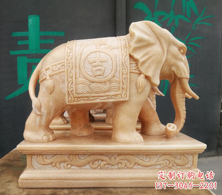 沧州现代石雕大象雕像
