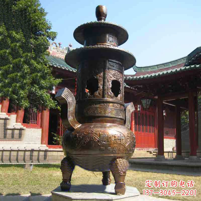 沧州现代铜制香炉铜雕香炉