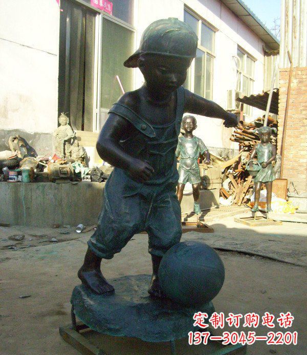 沧州小孩玩耍青铜人物铜雕