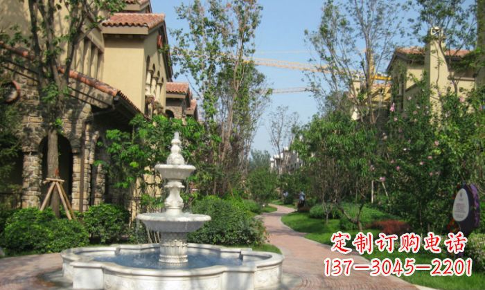 沧州小区景观大理石喷泉石雕 (5)