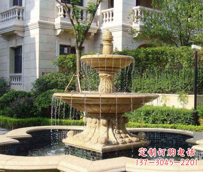 沧州小区景观大型喷泉石雕 (2)