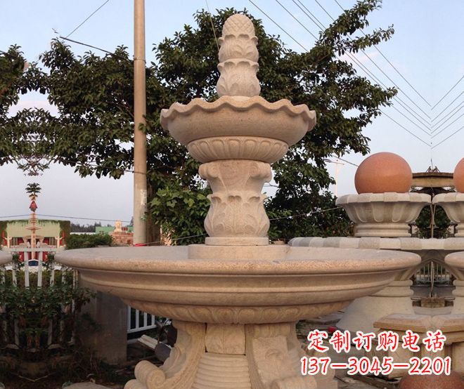 沧州小区景观大型喷泉石雕 (4)