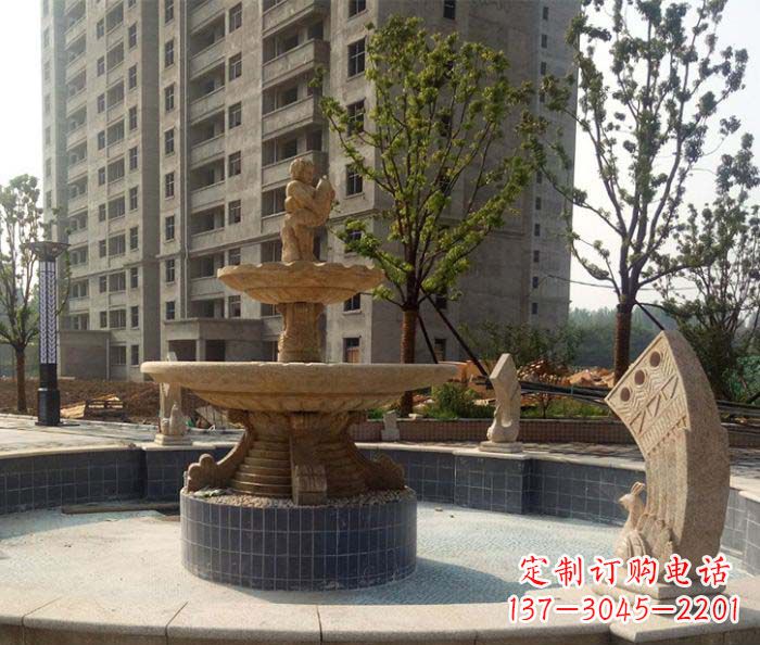 沧州小区景观大型喷泉石雕
