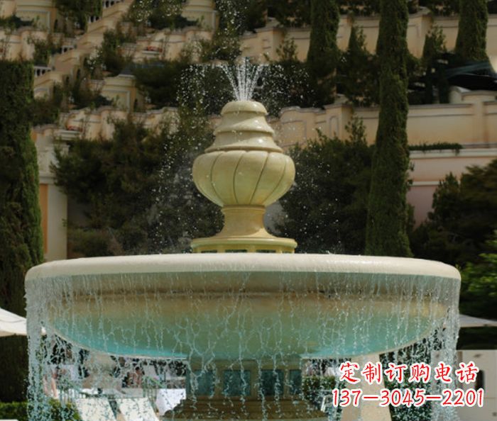 沧州小区景观多层喷泉石雕_2