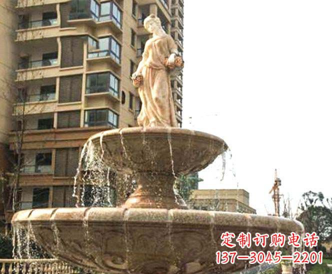 沧州小区景观西方女人喷泉石雕