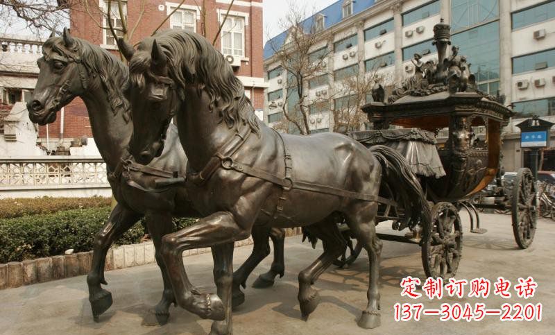 沧州小区欧式马车铜雕