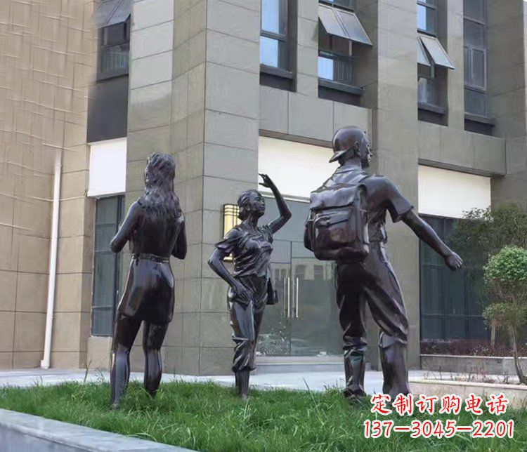 沧州小区铜雕美女人物雕塑