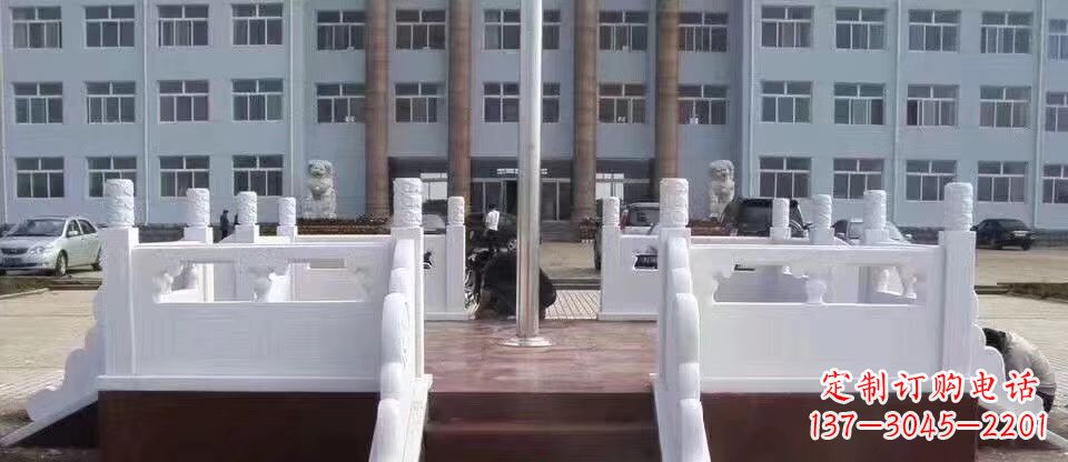 沧州校园汉白玉升旗台石雕