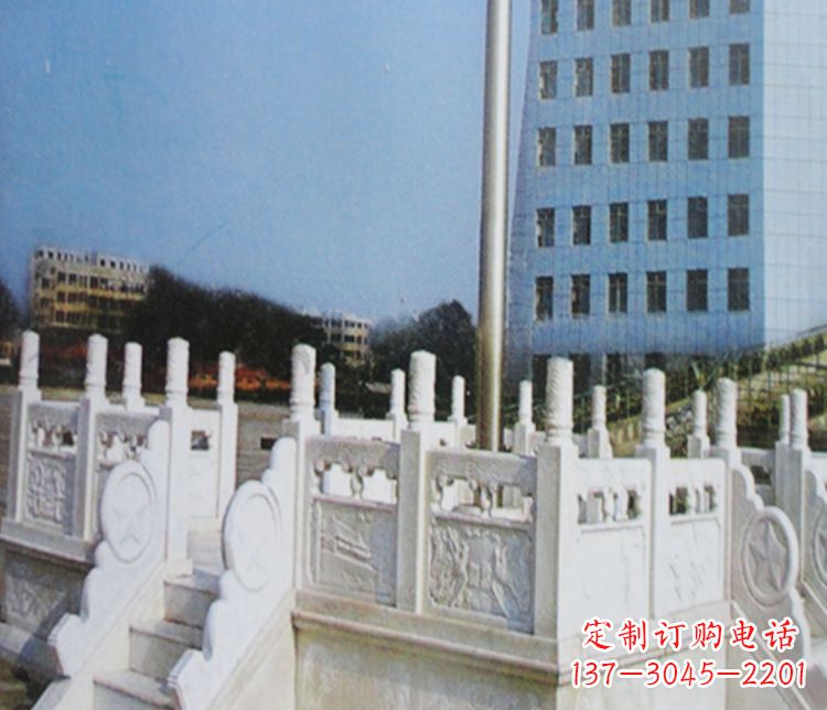 沧州校园汉白玉升旗台景观石雕