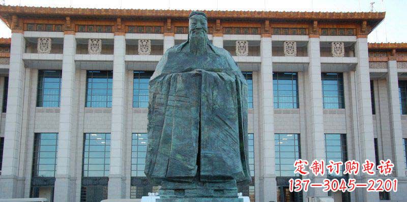 沧州校园孔子景观铜雕