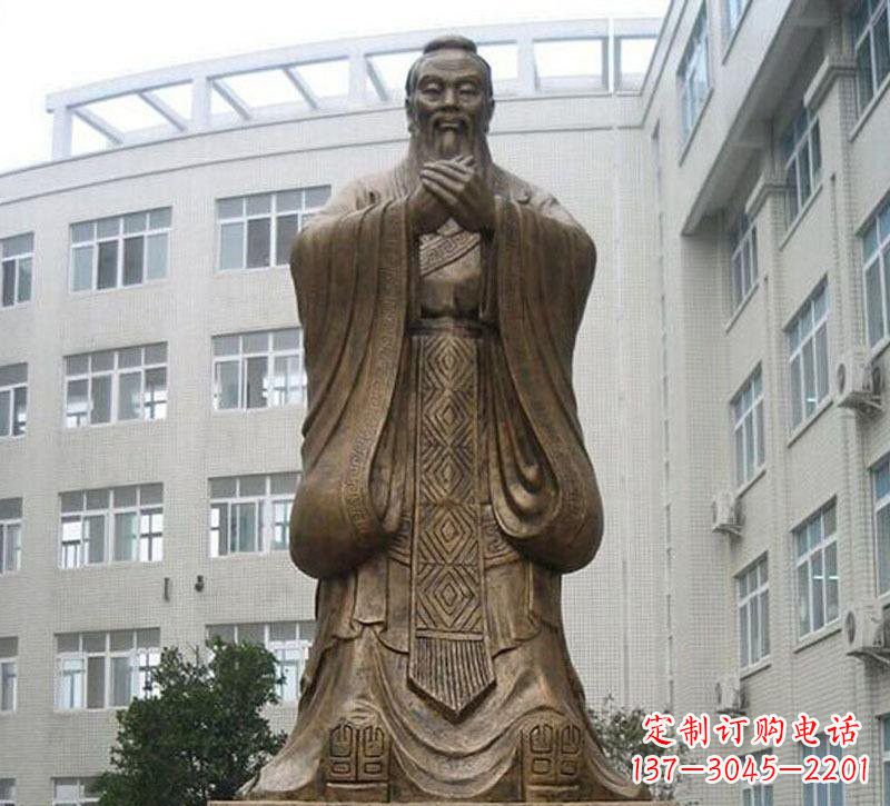 沧州校园孔子铜雕222