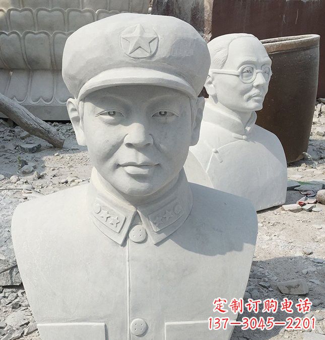 沧州校园雷锋头像石雕