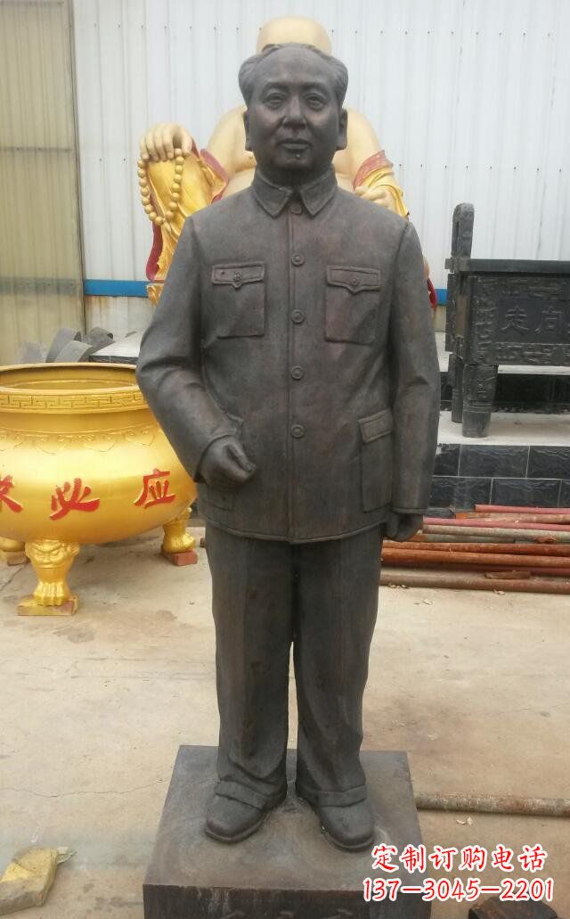 沧州校园毛主席伟人铜雕