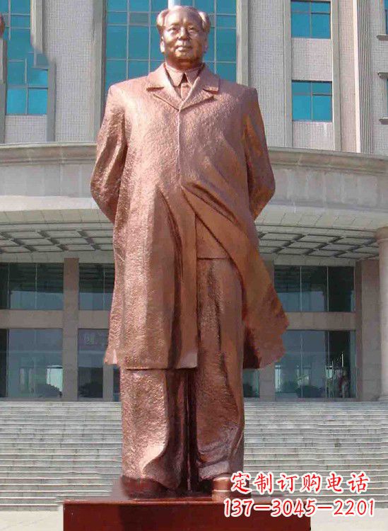 沧州校园毛主席铜像