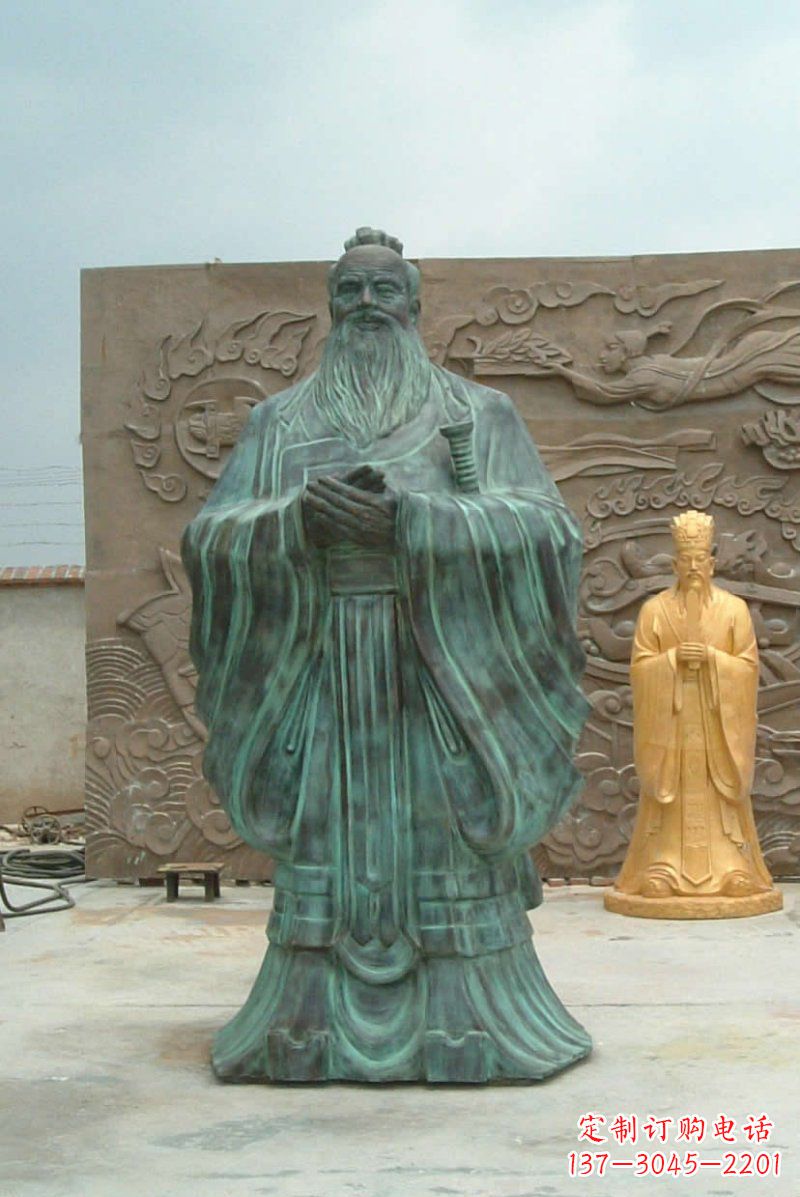 沧州校园青铜仿古孔子