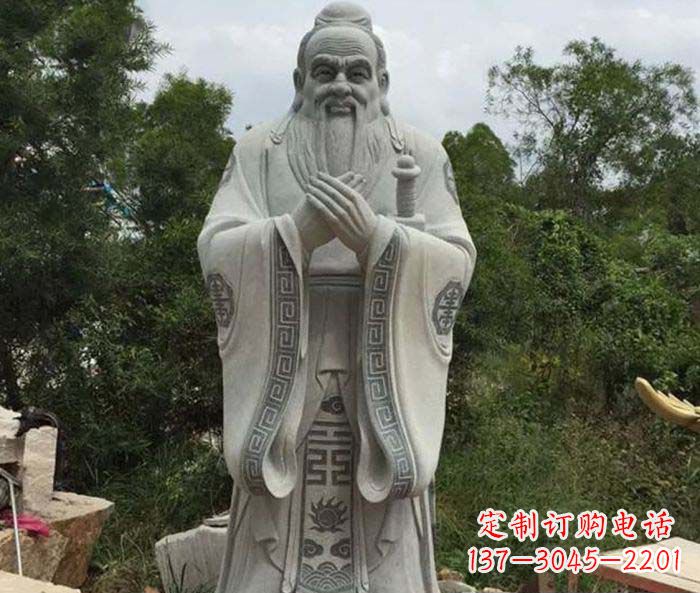 沧州校园人物孔子石雕
