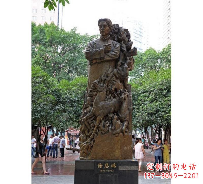 沧州徐悲鸿铜雕