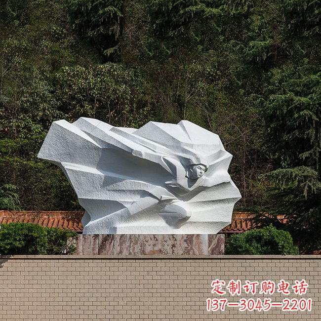 沧州英雄人物黄继光景区景点汉白玉石刻雕塑